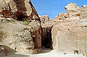 Petra - the remains of the arch at the entrance of Bab Al-Siq 